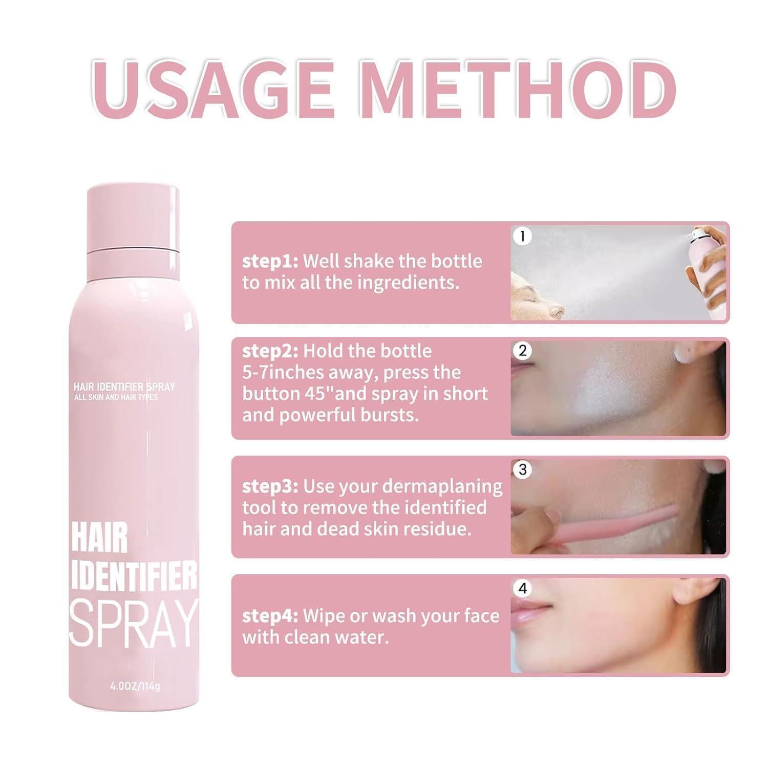 Hair Identifier Spray For Face Shaving