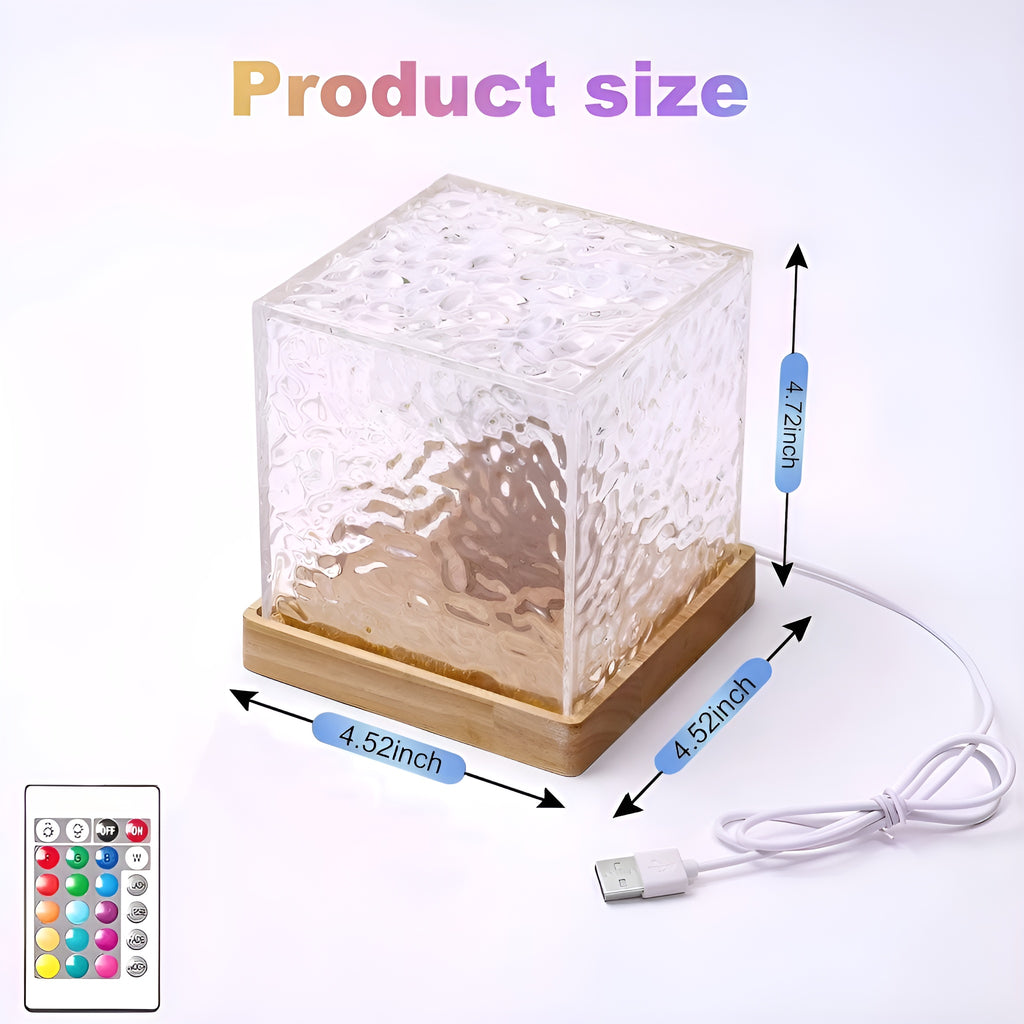 Rotating Water Ripple Night Light Aura Lamp