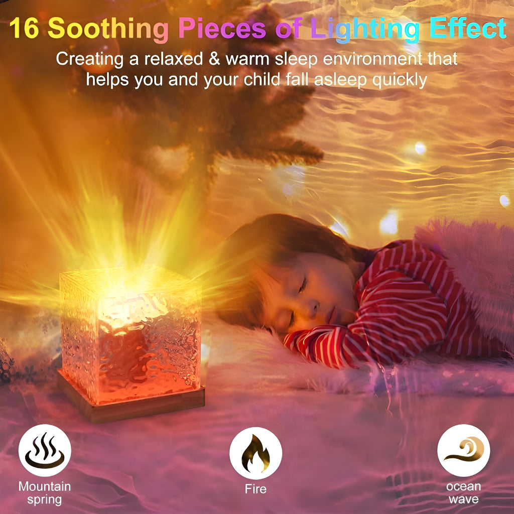 Rotating Water Ripple Night Light Aura Lamp
