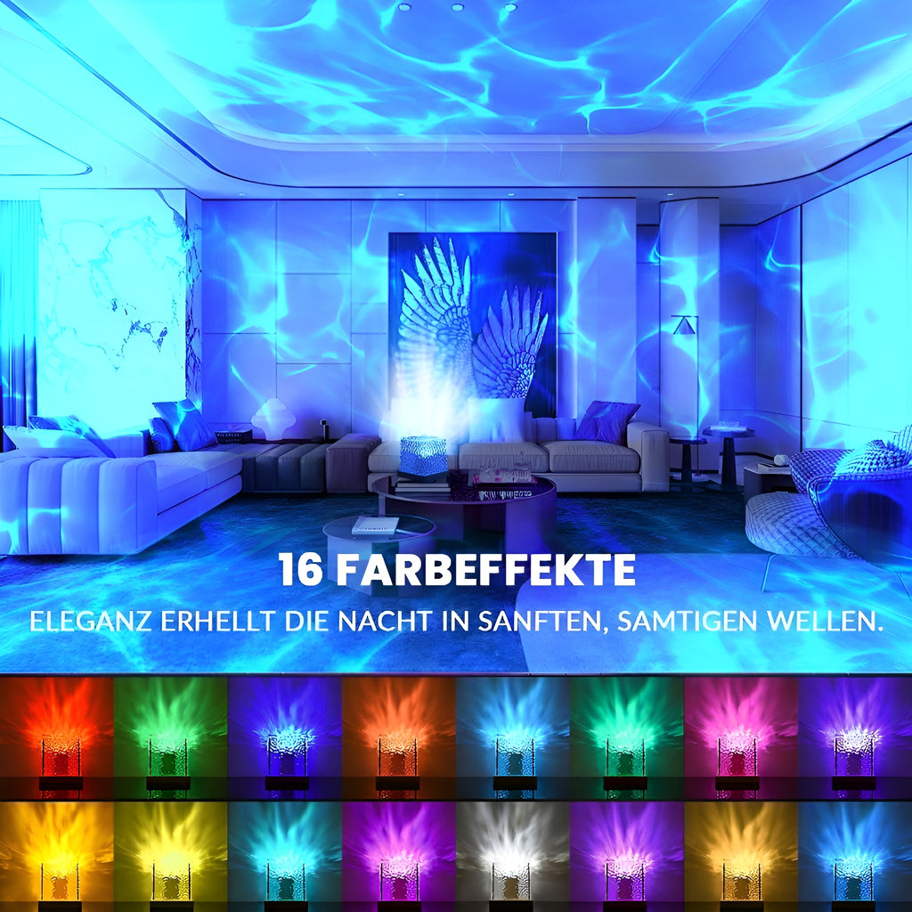 Rotating Water Ripple Night Light Aura Lamp