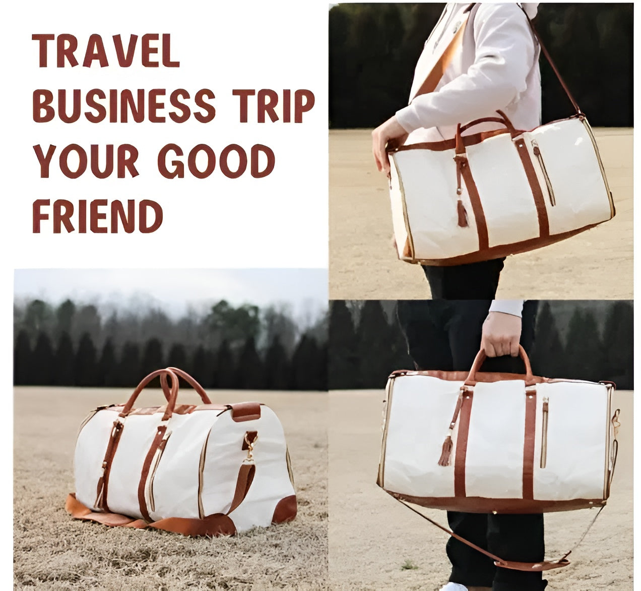 Convertible Garment Bag for Travel - 2 in 1 Hanging Suitcase
