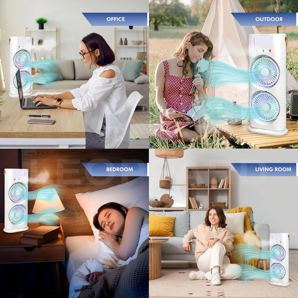 Portable Double fan